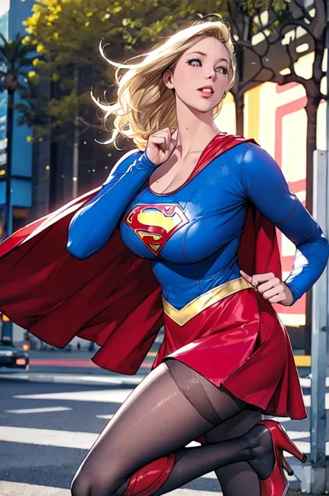 (ultra realistic,32k, masterpiece:1.2),(high detailed skin:1.1),( high quality:1.1),
supergirl,blonde hair, long hair,happy, bod...