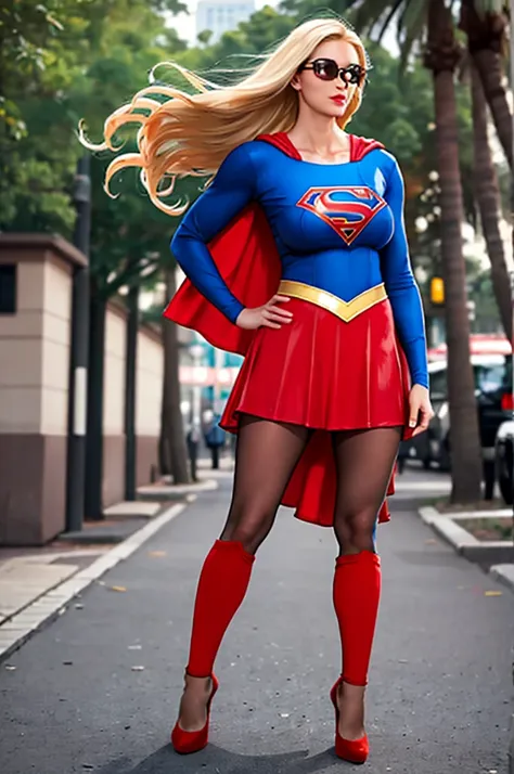 (ultra realistic,32k, masterpiece:1.2),(high detailed skin:1.1),( high quality:1.1),
supergirl,blonde hair, long hair,happy, bod...