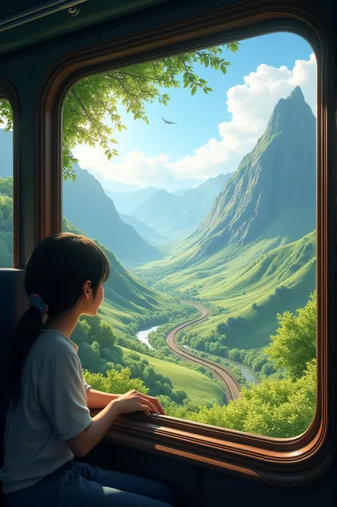 Natures view in train