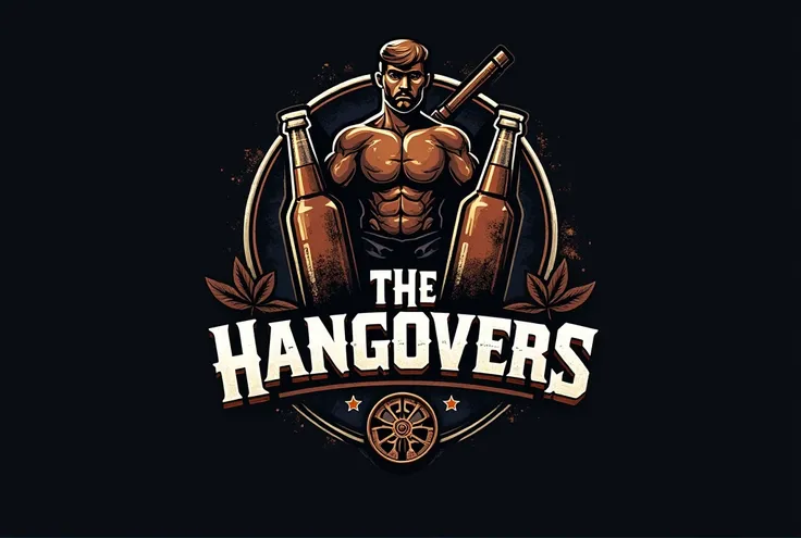 Logo - The Hangovers, бутылка пива, Кино, squad, team, beer, gamer, game, брутально, мужественно