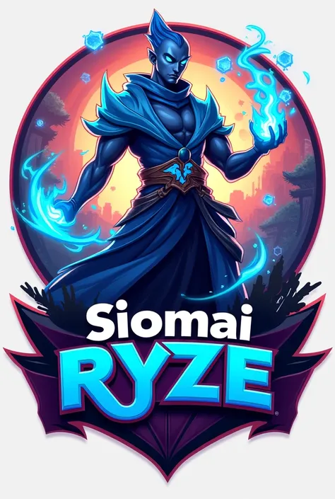 league of legends logo but change the text into SIOMAI RYZE
the logo at the down part is correct and just it and change the word league of legends into siomai ryze