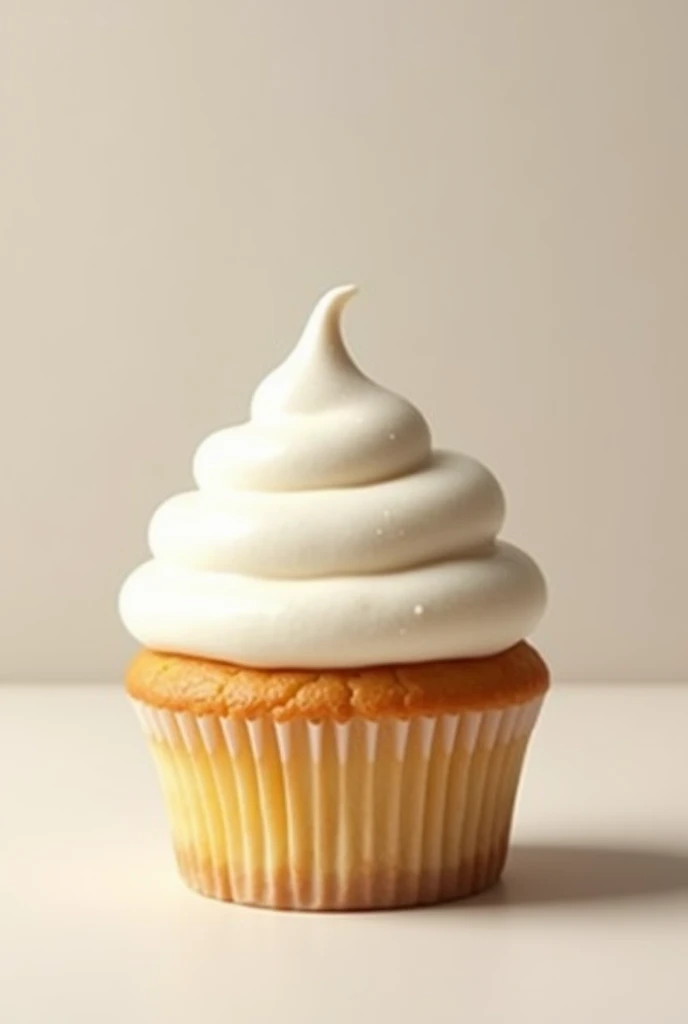 realistic vanilla cupcake with simple icing and no flower  for my menu