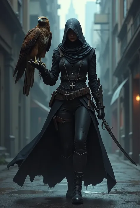 
Assassin with hawk 