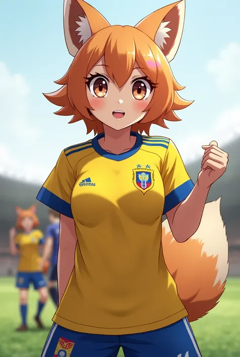 Raphtalia from Hero of the Shield with the Ecuadorian national team shirt