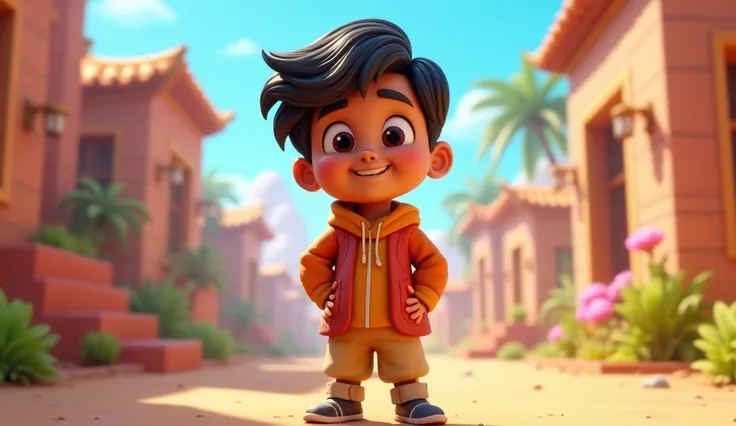 3D cartoon style 

रवि हमेशा सच्चाई के रास्ते पर चलने का संकल्प करता है।