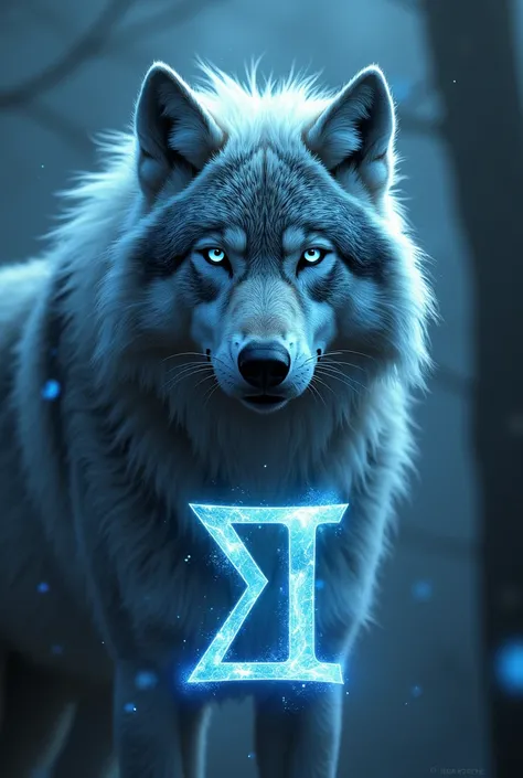 Greek letter Σ combined with wolf image