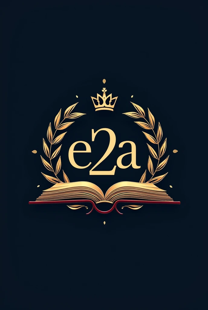 Logo on Elite Education Academy having books in the centre around logo Royal look having E²A In the center
Simple 
