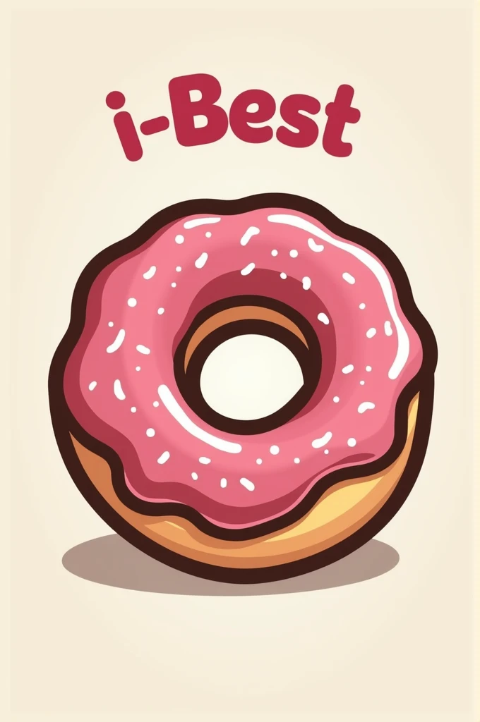 logo depicting donut for food banner with text i-best above the image 