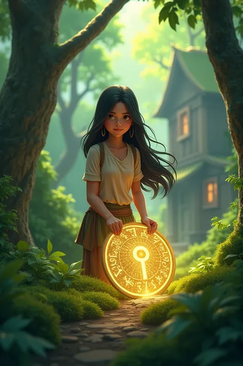 In a quiet village, Maya found a glowing key in the forest.