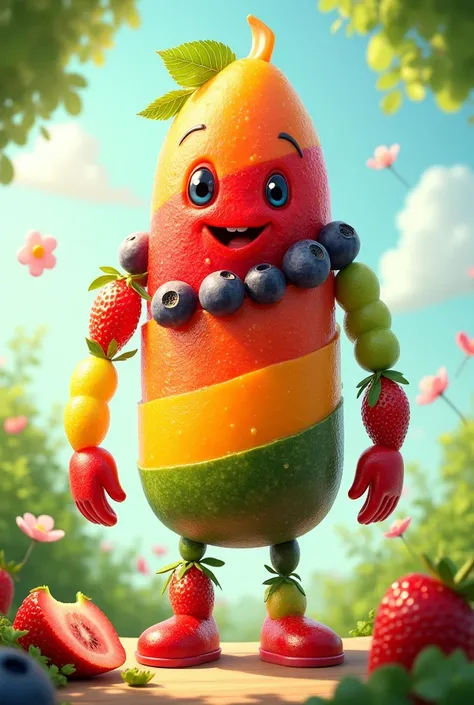 character representing a line of fruit salad
