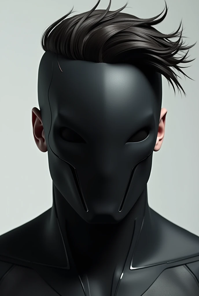 A new superhero mask concept hair free mask for mans open hair rad and black colour 