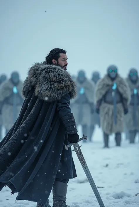 Jon snow facing white walkers
