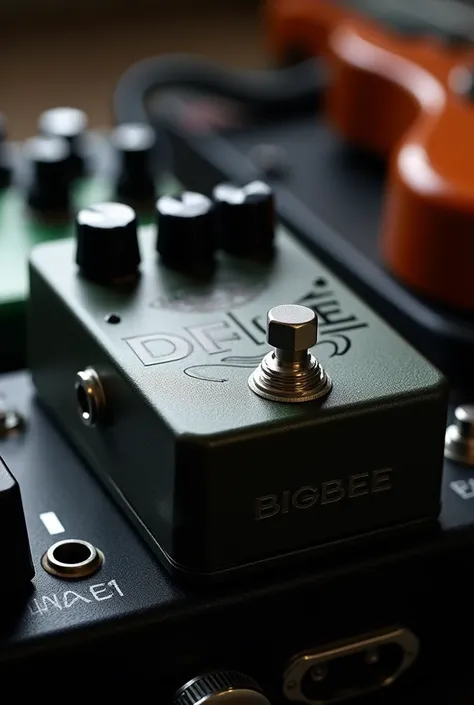 guitar pedal with bigbee written in place of the name  