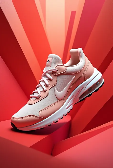 Use as inspiration the Air Max pulse NIKE poster as inspiration to recreate the same image just that using as inspiration the max bill poster which has diferent colors like different shades of red in different triangles sizes . minwhile I need the shoe to ...