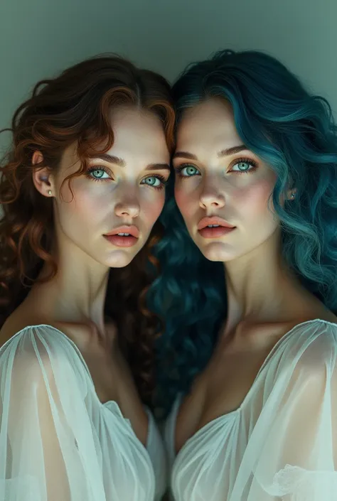 First woman: A thin woman, curly brown hair and blue eyes that turned green as the light reflected.

Second wife: Her wavy hair, color of rough sea, framed an angelic face. Your abyssal eyes, full of mysteries, hypnotized me. A unique aesthetic, a chromati...