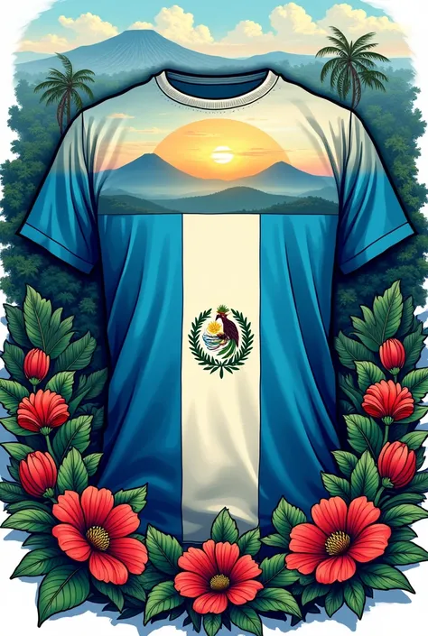 I want designs for a shirt about the independence of Guatemala, which is on September 15th. 