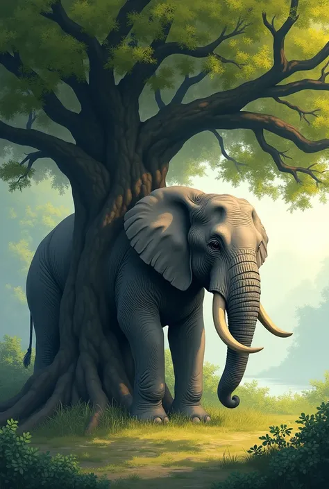 Make a tree with elephant
