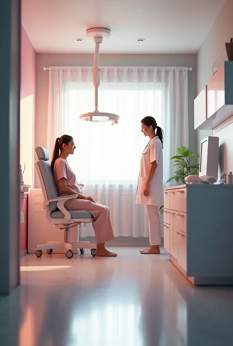 medical room , genecology , welcoming , Modern , design , Ultra realistic 3D , photo realist , 