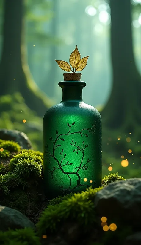 Enchanted Forest Perfume Bottle
Photography Style: Mystical, with deep shadows and dappled light Lighting: Soft, filtered light with green hues Background: A dense, misty forest with ancient trees, moss-covered rocks, and magical fireflies Bottle Design: A...