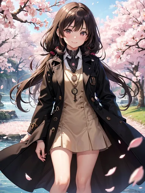 (16K,Ultra-high resolution,Highest quality,masterpiece,Super detailed,Attention to detail,Very vivid CG),(The happiest smile:1.3),独奏:1.3,Beautiful Japanese Teenage Girl,Brown hair twin tails,((Highly detailed facial features:1.3)), Beautiful and perfect fa...