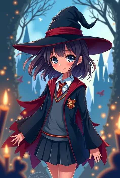 Harry Potter anime illustration and girl 