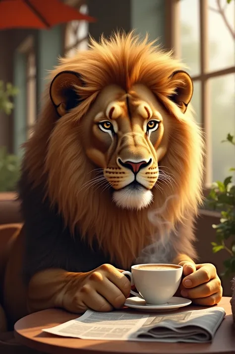 Lion is coffee drink enjoy