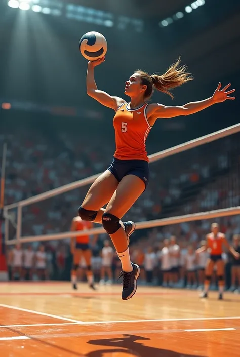 female volleyball player
Hit the volleyball