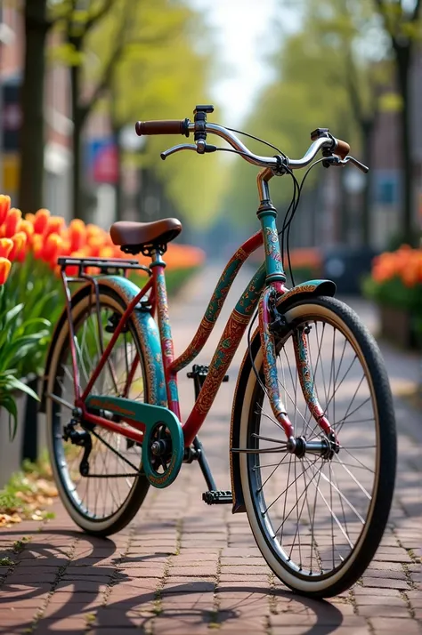 Make a bike with a Dutch themed paint job 