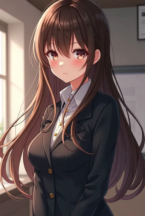 older sister、anime、Long Hair、Beauty、strict、Years on、Brown Hair、cute、OL
