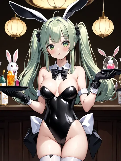 ultra-detailed,(Highest quality),((masterpiece)),(High resolution),original,very,Xing, One girl, gloves, chest, Animal ears, Playboy Bunny, black gloves, Adult Toys, alone, Bunny ears, fake Animal ears, leotard, black leotard, tail, large chest, Strapless,...