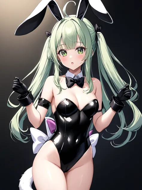 ultra-detailed,(Highest quality),((masterpiece)),(High resolution),original,very,Xing, One girl, gloves, chest, Animal ears, Playboy Bunny, black gloves, Adult Toys, alone, Bunny ears, fake Animal ears, leotard, black leotard, tail, large chest, Strapless,...