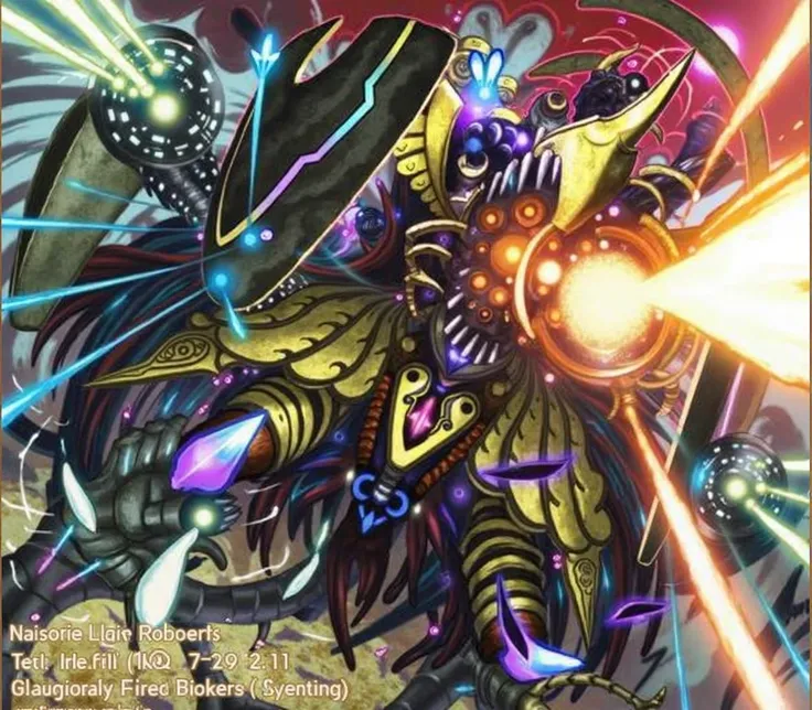 a close up of a robot with a glowing light on his face, rayonism, auto-destructive art, by Joseph Stella, angry god anubis, epic fantasty card game art, full art, the god anubis, dark myth mythos demon green 