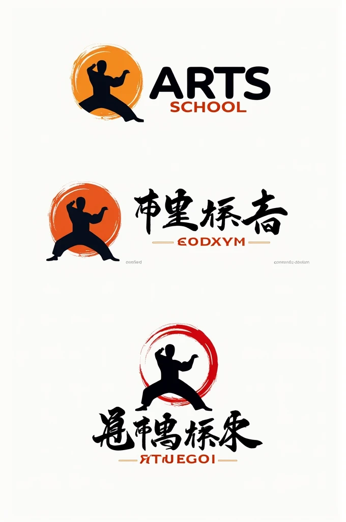 I want to create several logos for a martial arts school 