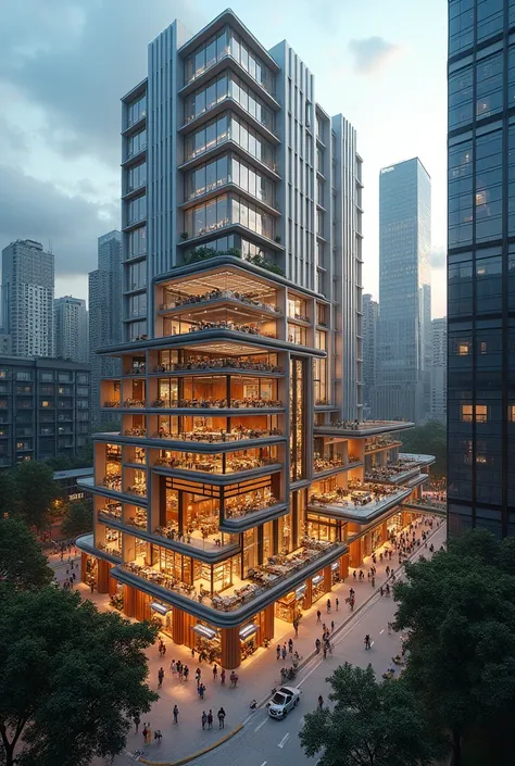 A commercial building with a one-kilometer food court in the middle of the city of São Paulo,brazil 
 
