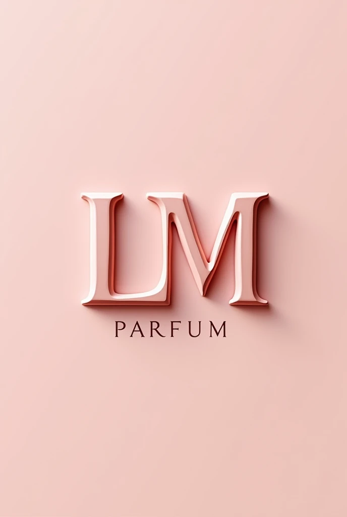 Logo with the letters Lm parfum in pink, The logo has to be seductive but at the same time it has to convey an air of delicacy and sophistication similar to melted chocolate., bringing the light sensation of being like chocolate 