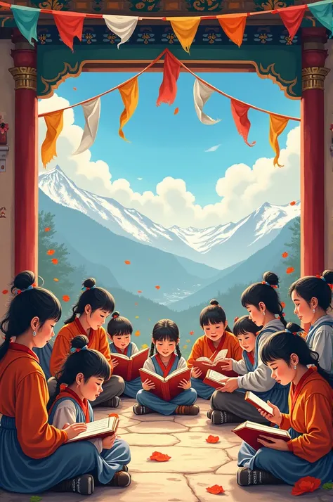 Photo for national reading week bhutan
Background Design: Bhutanese Design 