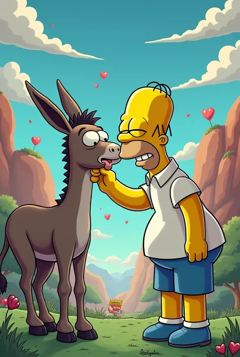 homer kissing an ass