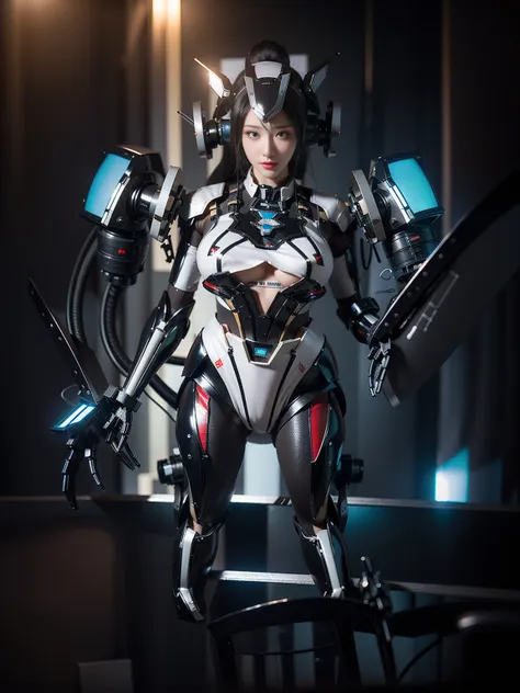 super detail, high detail, high quality, best quality, high resolution，a female robot，beautiful female robot,beautiful clear fac...