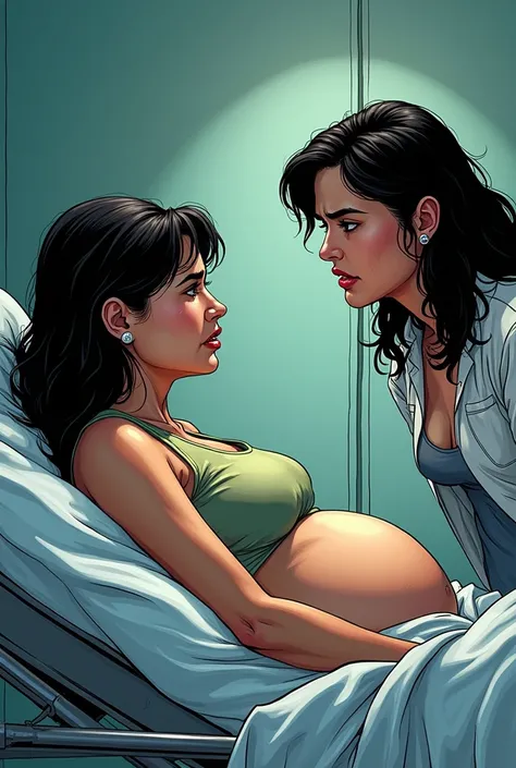 "A BRAZILIAN WOMAN GOT PREGNANT AND WANTS TO ABORTE, AND IS ARGUING WITH SOMEONE ABOUT ENDING A LIFE, IF POSSIBLE DO IT IN COMIC BOOK( comic) continuation, continuation, SHOW THE WOMAN WITHOUT THE PREGNANT BELLY" FROM THIS SAME TOPIC NOW THE WOMAN IN THE H...