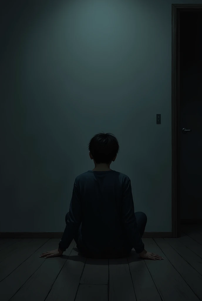 **Dimly Lit Room:** 
   - "A close-up of a person sitting in a dimly lit room, staring blankly at the wall, conveying a sense of isolation and contemplation
	
	