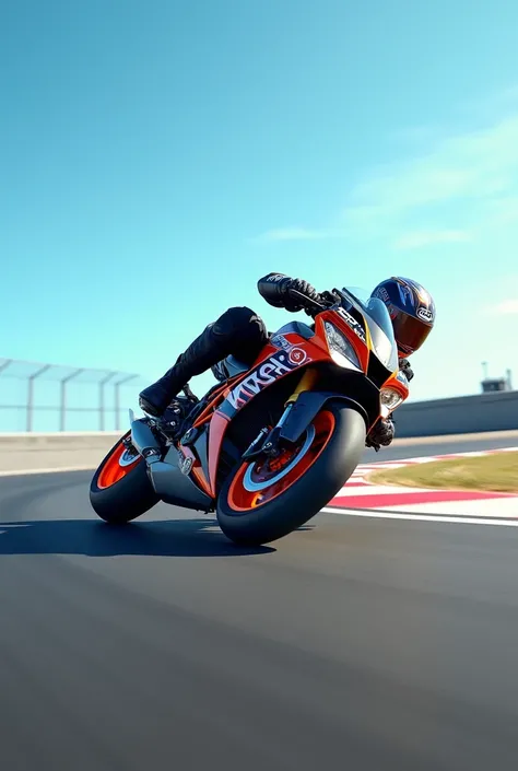 Ktm duke bike on race track blue sky