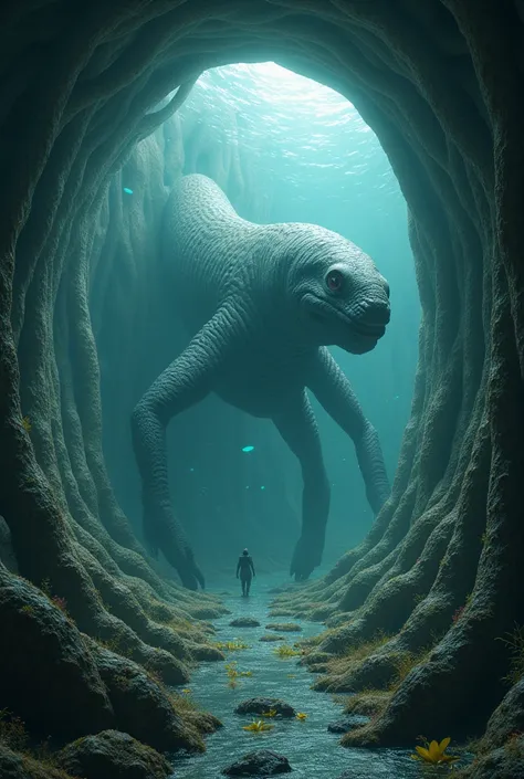 There is an aquatic giant that passes through tubes
