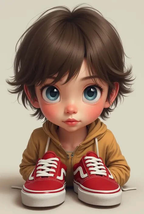  boy brown hair red Vans blue eyes medium length hair realistic 1,75 large
