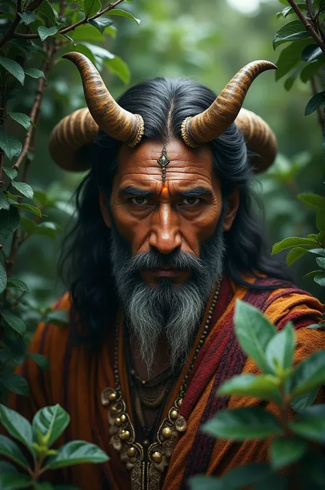 Indian man with one horn