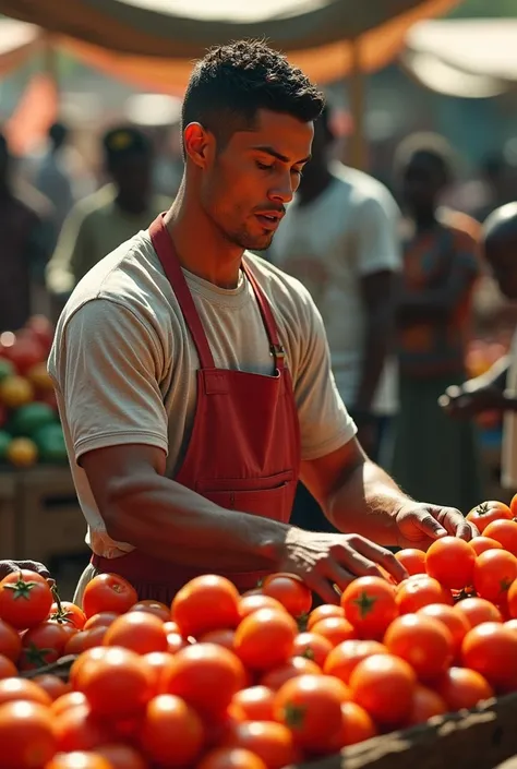 Christiano Ronaldo selling tomatoes in Nigeria 