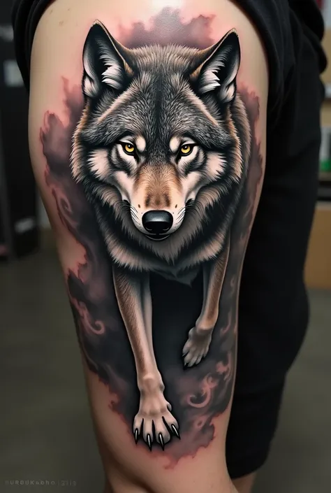 Male Wolf Tattoo 