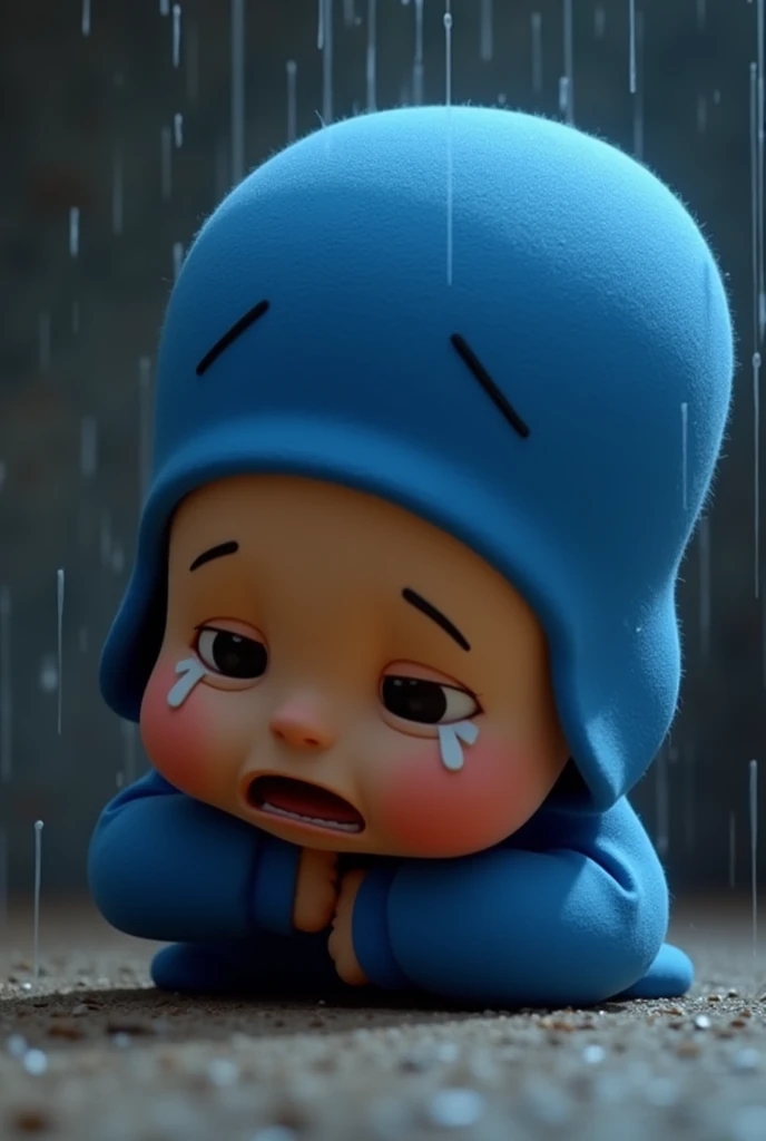 CRUSHER CRUSHING POCOYO with the BLUE clothes, HE IS CRYING IN PAIN AND DESPAIR