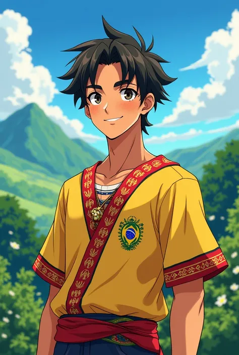 Create an image of a male anime character that represents Piauí.