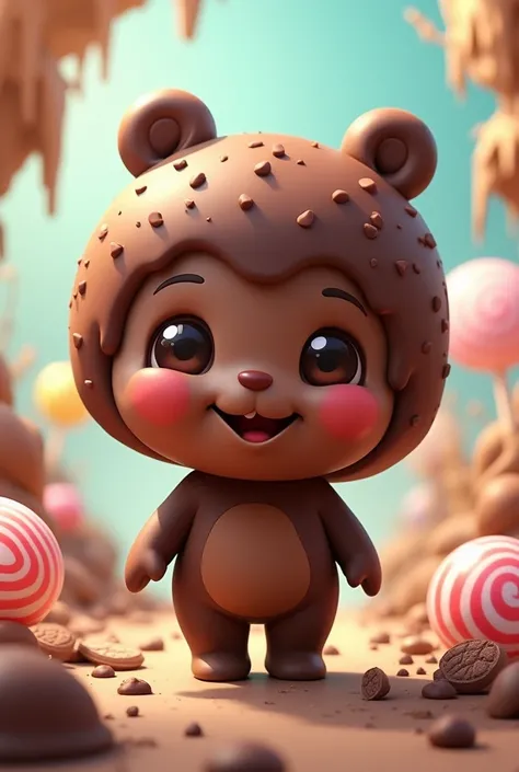 A chibi chocolate boy