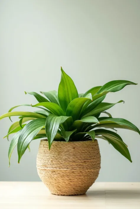 Pot made of sugarcane bagasse with a nice plant and a clean or clear background 